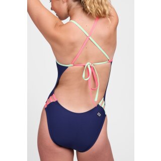 Jolyn Gavin Schwimm-Einteiler Navy Mint/Hot Pink