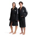 ARENA Team Stripe Robe Bademantel Black-White