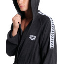 ARENA Team Stripe Robe Bademantel Black-White