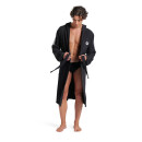 ARENA Team Stripe Robe Bademantel Black-White