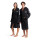 ARENA Team Stripe Robe Bademantel Black-White
