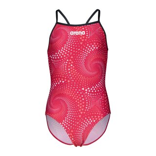 ARENA Team Badeanzug Fireflow Lightdrop Back Girl Black - Team Red