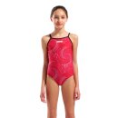 ARENA Team Badeanzug Fireflow Lightdrop Back Girl Black - Team Red