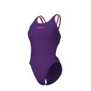 Tech Multi Solid Plum-BrightCoral Womens Arena Schwimmanzug
