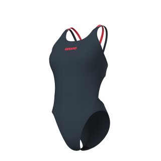 Tech Multi Solid Asphalt-BrightCoral Womens Arena Schwimmanzug