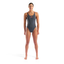 Tech Multi Solid Asphalt-BrightCoral Womens Arena Schwimmanzug