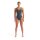 Tech Multi Solid Asphalt-BrightCoral Womens Arena Schwimmanzug