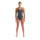 Tech Multi Solid Asphalt-BrightCoral Womens Arena Schwimmanzug