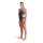 One Double Cross Back Asphalt Purple Turquoise Arena Schwimmanzug