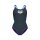 One Double Cross Back Asphalt Purple Turquoise Arena Schwimmanzug