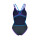 One Double Cross Back Asphalt Purple Turquoise Arena Schwimmanzug