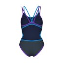 One Double Cross Back Asphalt Purple Turquoise Arena Schwimmanzug 42