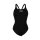 Pro Solid Black White Arena Womens Team Schwimmanzug