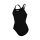 Pro Solid Black White Arena Womens Team Schwimmanzug