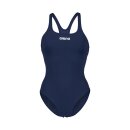 Pro Solid Navy White Arena Womens Team Schwimmanzug