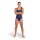 Pro Solid Navy White Arena Womens Team Schwimmanzug