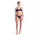 ARENA Solid Tie Back Top Navy White Bikinioberteil