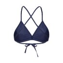 ARENA Solid Tie Back Top Navy White Bikinioberteil