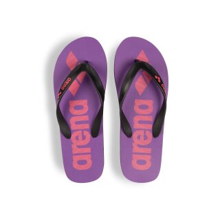 ARENA Flip-Flop Badeschuh Plum - Bright Coral