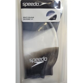 Speedo Badekappe Grau-Weiß Silicone Cap