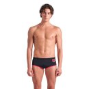 Arena MensOne Low Waist Short Biglogo Black FluoRed