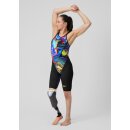 Fastskin Pure Valor 2.0 Openback Kneeskin Black Multi Wettkampfanzug