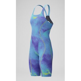 Fastskin HyperSpark Kneeskin Open Back Blue Yellow Wettkampfanzug