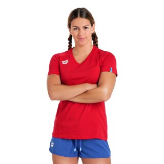 ARENA Damen Team T-Shirt Panel Rot