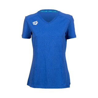 Womens Team T-Shirt Panel Weiss Royal XL