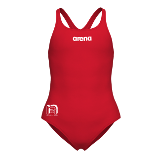 Arena Team Girls Badeanzug Solid Pro Neuburg Rot