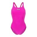 Pro Solid Very Fuchsia - Team Green Arena Womens Schwimmanzug