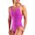Pro Solid Very Fuchsia - Team Green Arena Womens Schwimmanzug