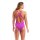Pro Solid Very Fuchsia - Team Green Arena Womens Schwimmanzug