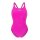 Pro Solid Very Fuchsia - Team Green Arena Womens Schwimmanzug