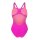 Pro Solid Very Fuchsia - Team Green Arena Womens Schwimmanzug
