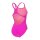 Pro Solid Very Fuchsia - Team Green Arena Womens Schwimmanzug