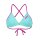 ARENA Solid Tie Back Top Water - Very Fuchsia Bikinioberteil