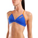 ARENA Solid Tie Back Top Neon Blue - Team Orange Bikinioberteil