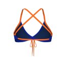 ARENA Solid Tie Back Top Neon Blue - Team Orange Bikinioberteil