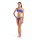 ARENA Solid Tie Back Top Neon Blue - Team Orange Bikinioberteil