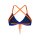 ARENA Solid Tie Back Top Neon Blue - Team Orange Bikinioberteil