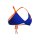 ARENA Solid Tie Back Top Neon Blue - Team Orange Bikinioberteil