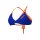 ARENA Solid Tie Back Top Neon Blue - Team Orange Bikinioberteil