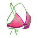 ARENA Solid Tie Back Top Very Fuchsia - Team Green Bikinioberteil