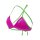 ARENA Solid Tie Back Top Very Fuchsia - Team Green Bikinioberteil
