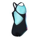 Arena Girl Multi Colors Swimsuit V Back Water - Multi Black