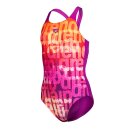 Arena Girl Multi Colors Swimsuit V Back Pink Multi - Very Fuchsia