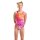 Arena Girl Multi Colors Swimsuit V Back Pink Multi - Very Fuchsia