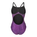 Snakeskin Lightdropback Arena Womens Schwimmanzug Black - Team Purple