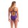 Snakeskin Lightdropback Arena Womens Schwimmanzug Black - Team Purple